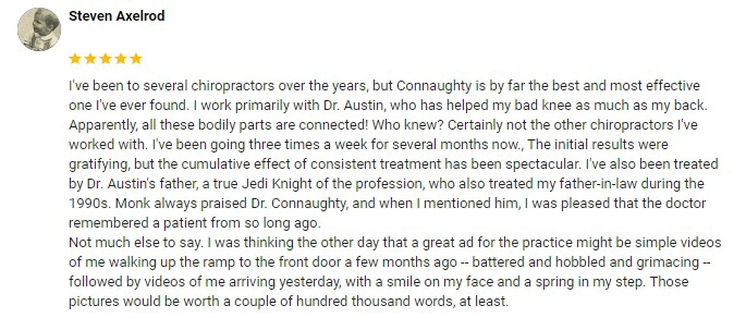 Chiropractic Old Saybrook CT Steven Testimonial